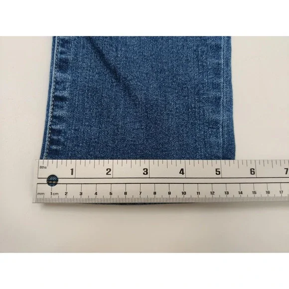 nicole miller Soho High Rise Skinny Crop Blue Distressed Jeans Women's Sz‎ 8 - Picture 12 of 12